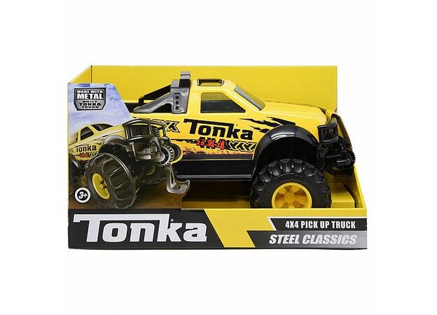 רכב שטח 4/4 עם כננת לגרירה מתכת צהובה - TONKA