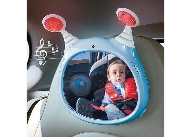 מראה לרכב לתינוק אקטיבית Oly עם מנגינות ושלט רחוק - כחול benbat