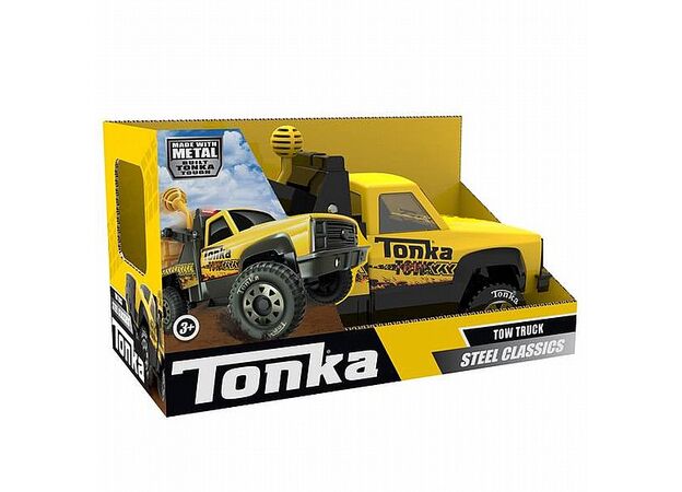משאית שטח 4/4 לגרירה מתכת צהובה - TONKA