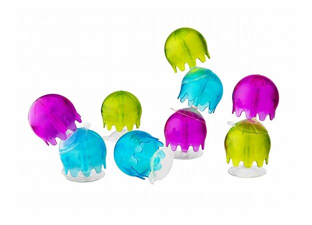 JELLIES צעצועי אמבט בצורת 9 מדוזות צבעוניות נדבקות Boon