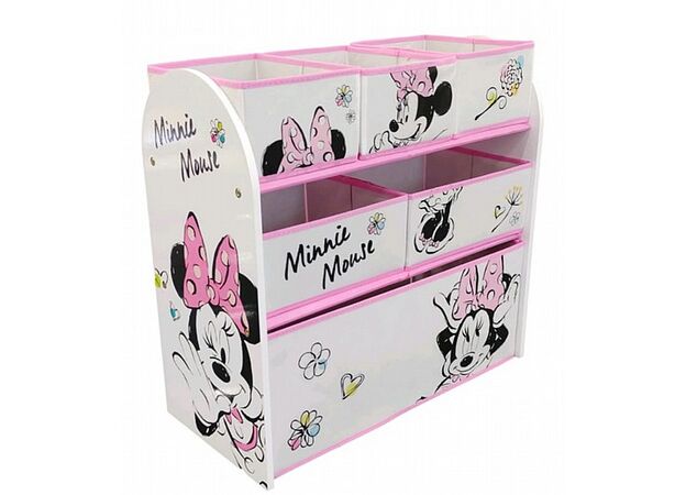 שידת אחסון (כוורת) מעץ הדפס דיסני 6 תאים רכים - disney