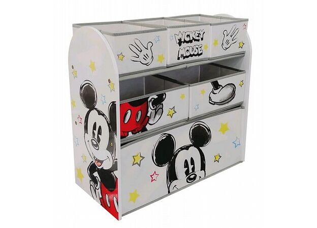 שידת אחסון (כוורת) מעץ הדפס דיסני 6 תאים רכים - disney