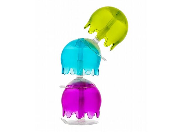 JELLIES צעצועי אמבט בצורת 9 מדוזות צבעוניות נדבקות Boon