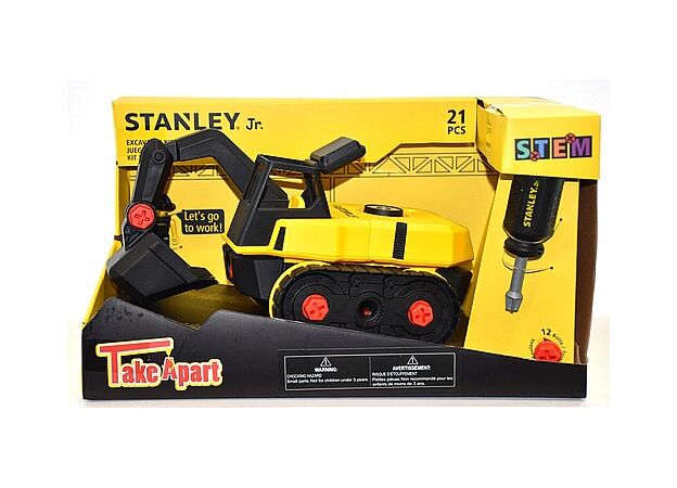 מחפרון מודולארי עם כף, דמות ומברג - 21 חלקים Stanley Jr
